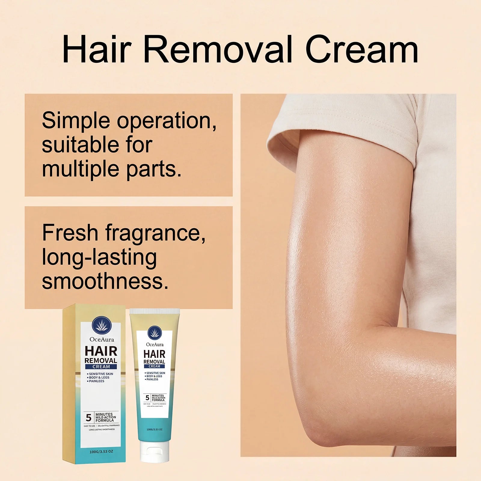 Painless Hair Removal Cream for Body and Sensitive Skin - 8