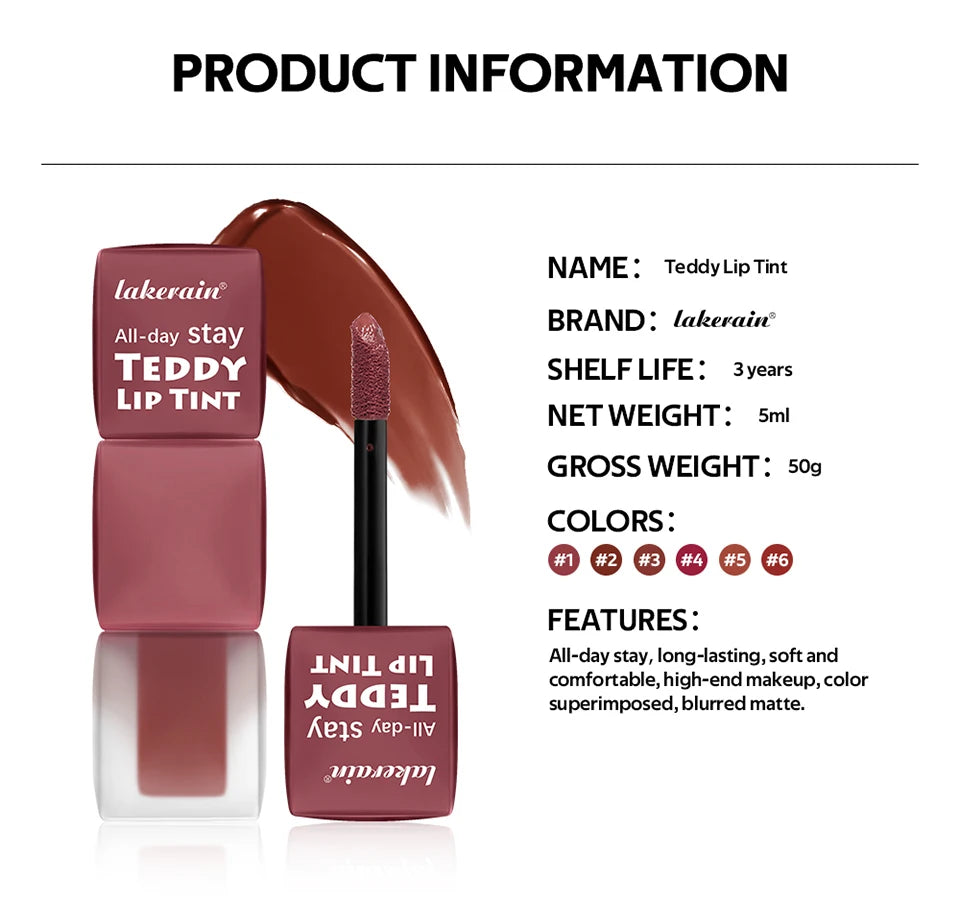 Waterproof Long-Lasting Matte Lip Tint