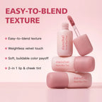 2-in-1 Velvet Matte Lip Tint and Cheek Blush