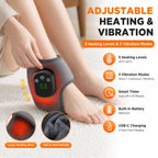 Heated Ankle Massage Wrap with Vibration for Pain Relief