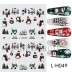 3D Christmas Cartoon Nail Art Sticker Decals