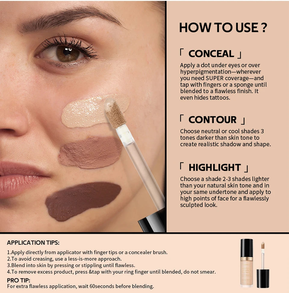 Multi-Use Full Coverage Sculpting Concealer for Face