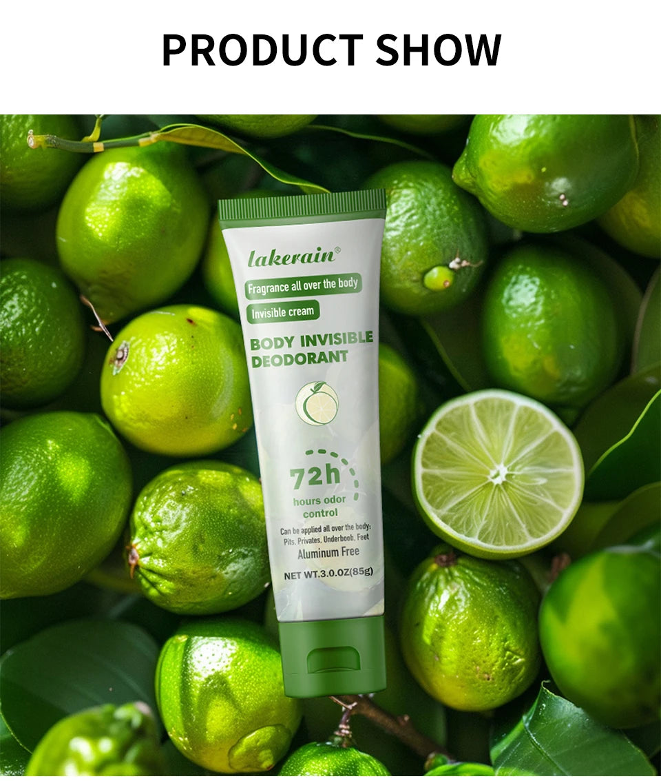 Long-Lasting Invisible Full Body Deodorant Cream