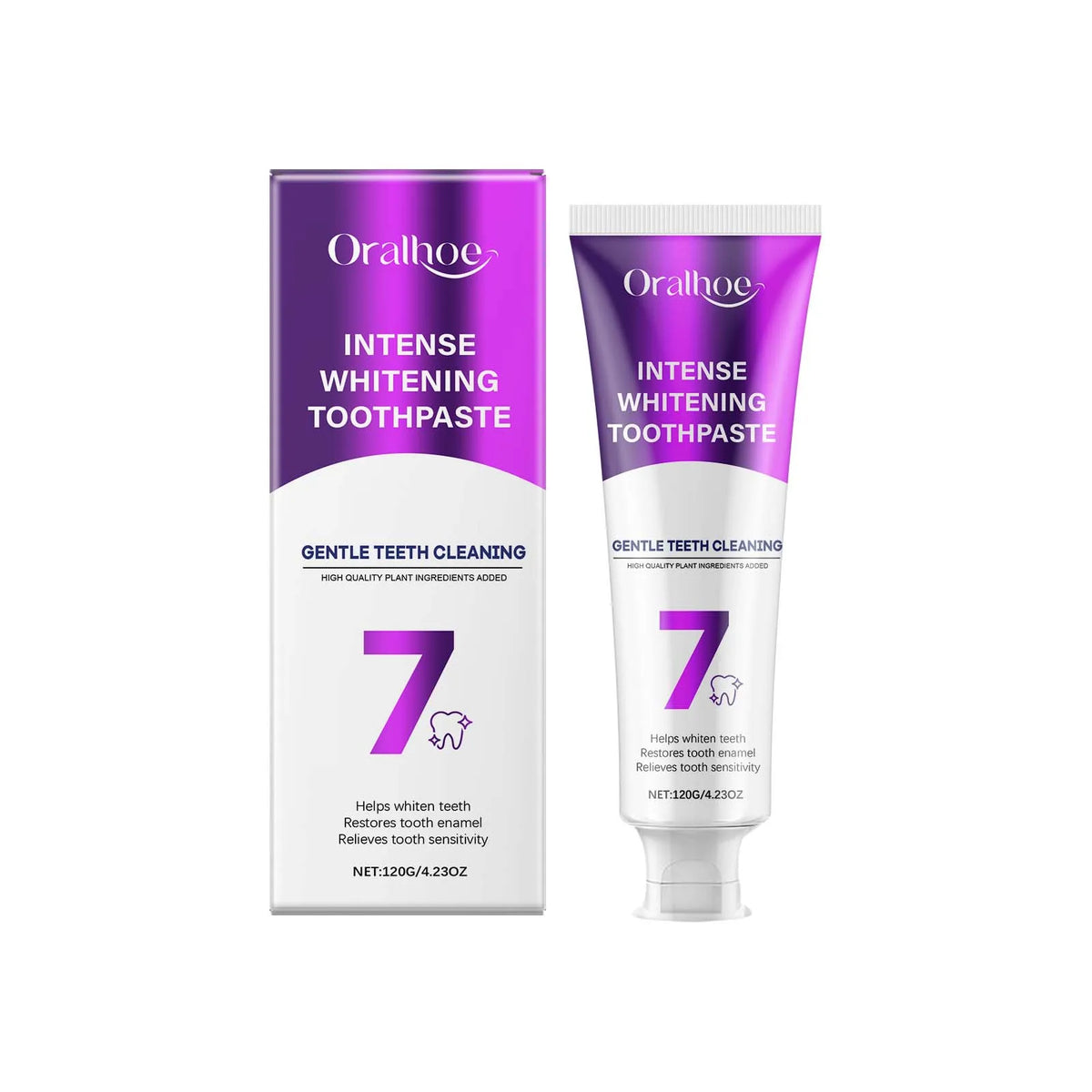 Intense Whitening Toothpaste for Stain Removal and Enamel Repair