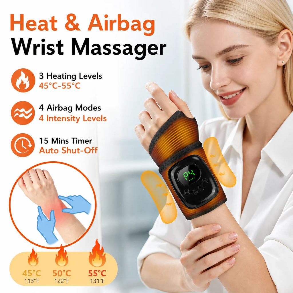 Heated Air Compression Wrist Massager