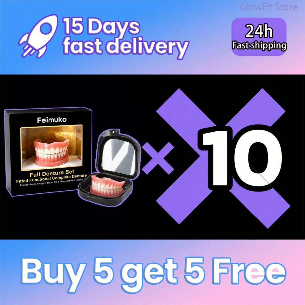 Full Arch Silicone Dentures for Natural Smile and Oral Comfort