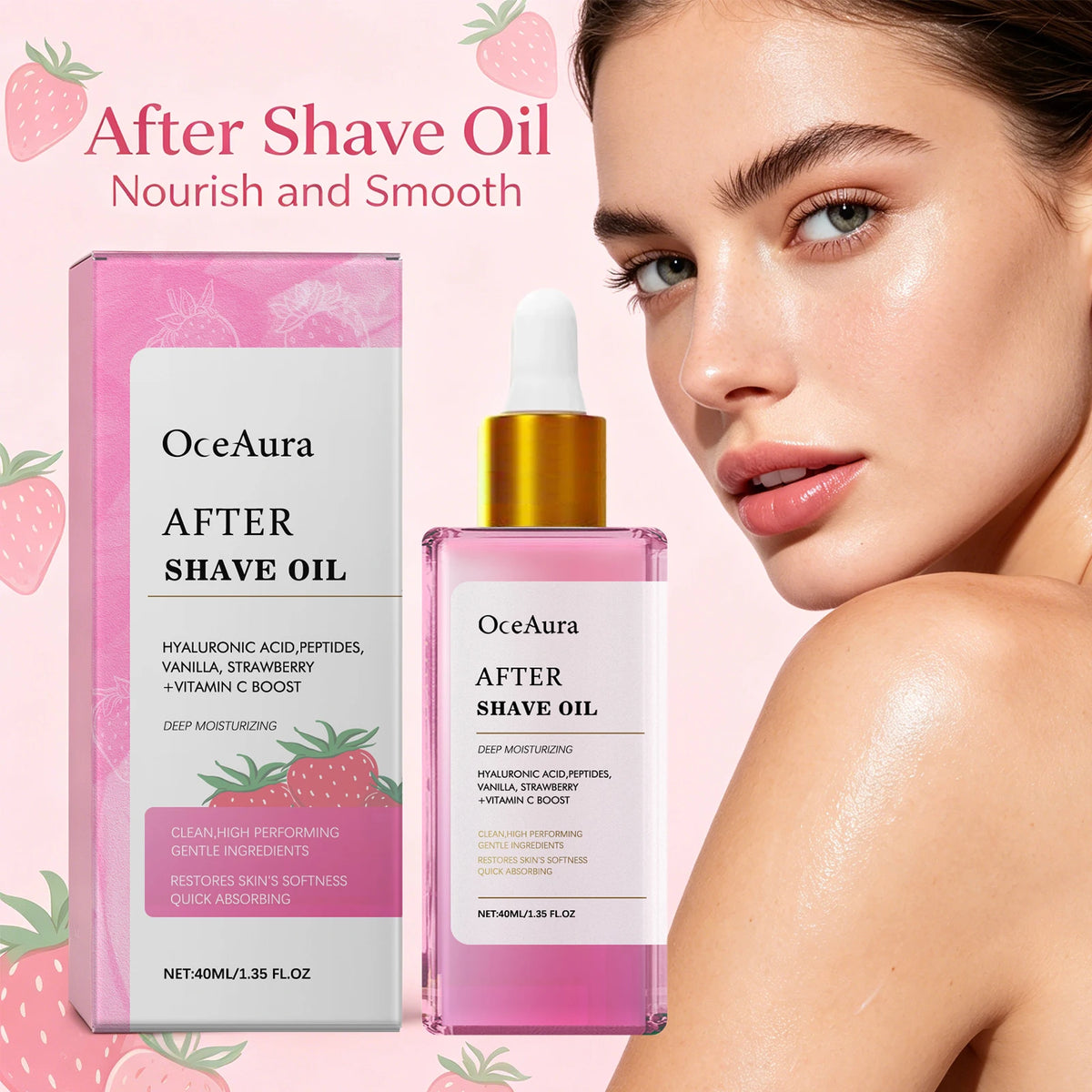 Strawberry Scented Soothing After Shave Oil for Women