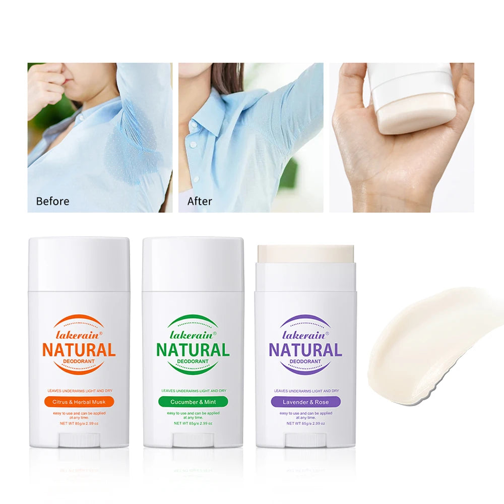 Long-Lasting Natural Solid Deodorant Stick