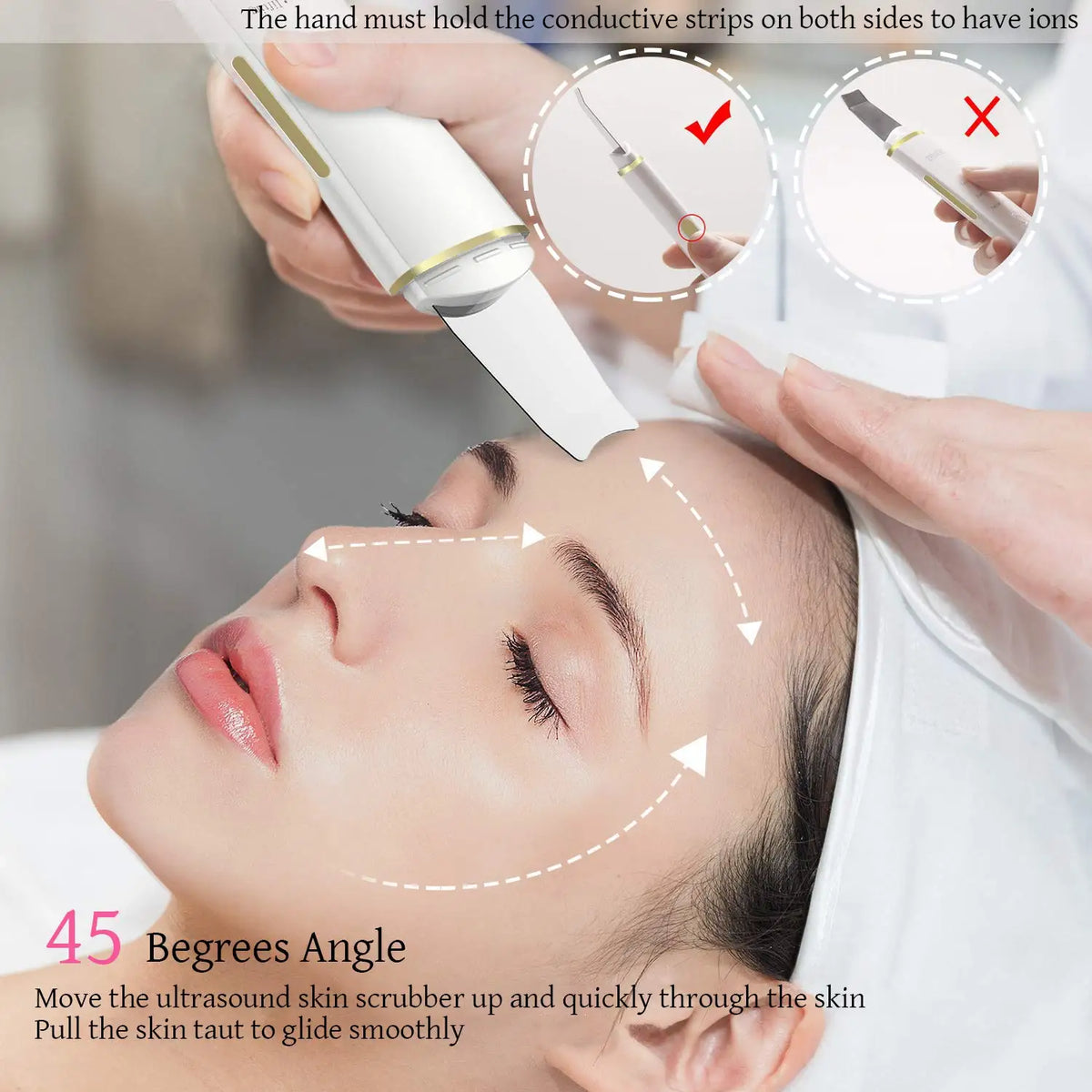 Ultrasonic Facial Skin Scrubber and Pore Cleaner Spatula