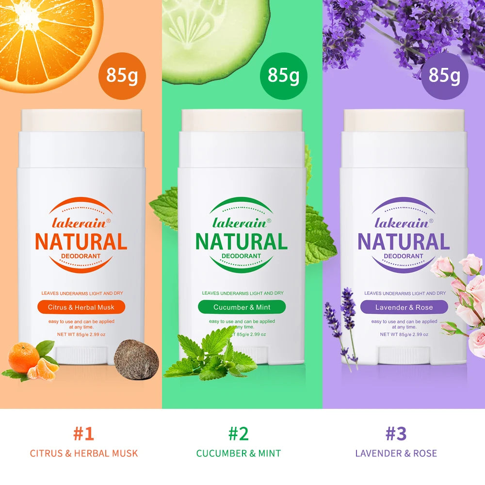 Long-Lasting Natural Solid Deodorant Stick - 3