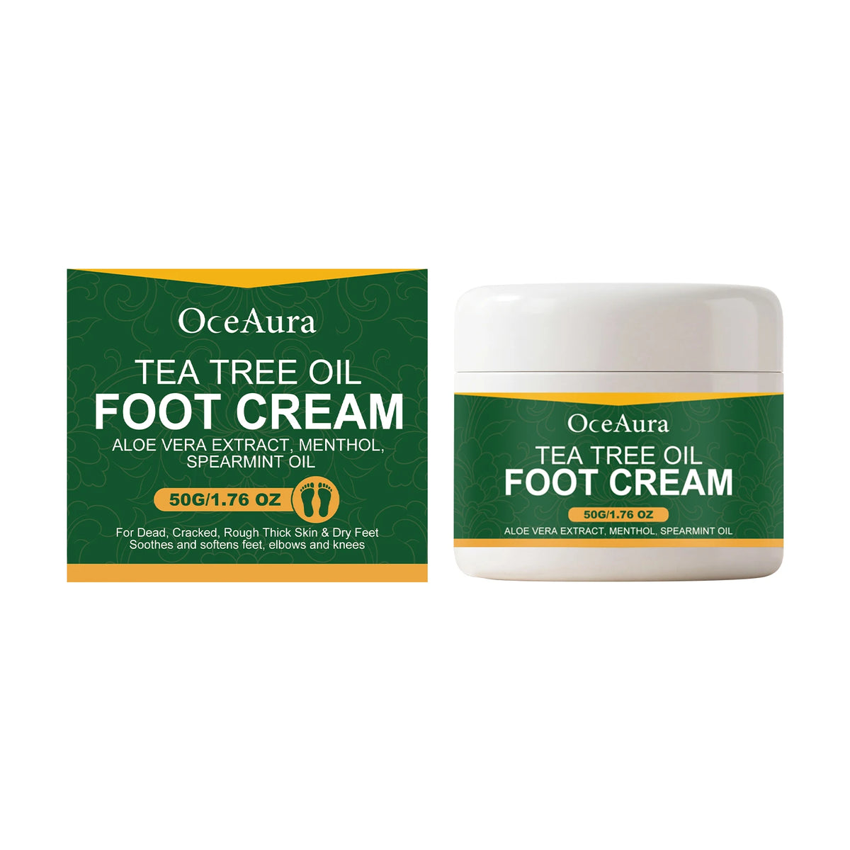 Tea Tree Oil Moisturizing Foot Cream for Cracked Heels
