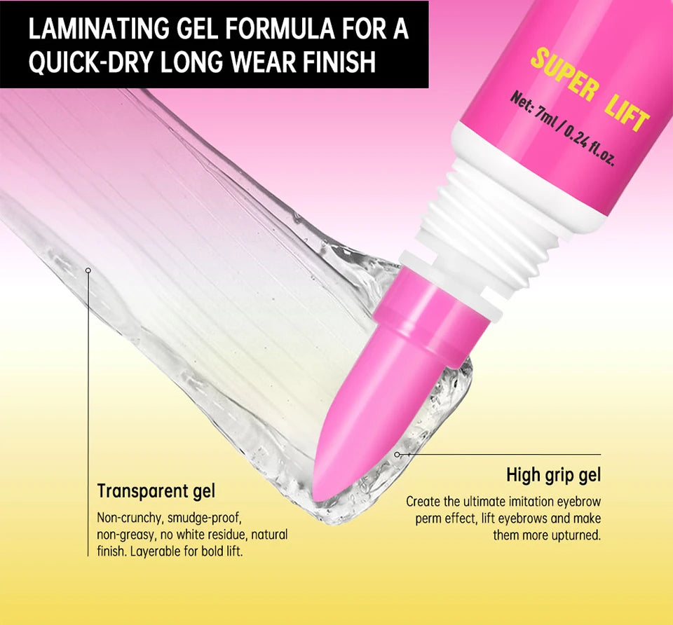 Long-Lasting Brow Lamination Styling Glue with Precision Comb - 15