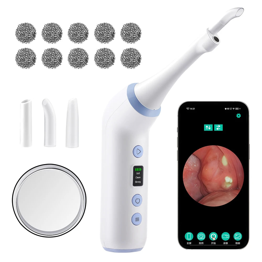 Electric Tonsil Stone Remover with LED Light