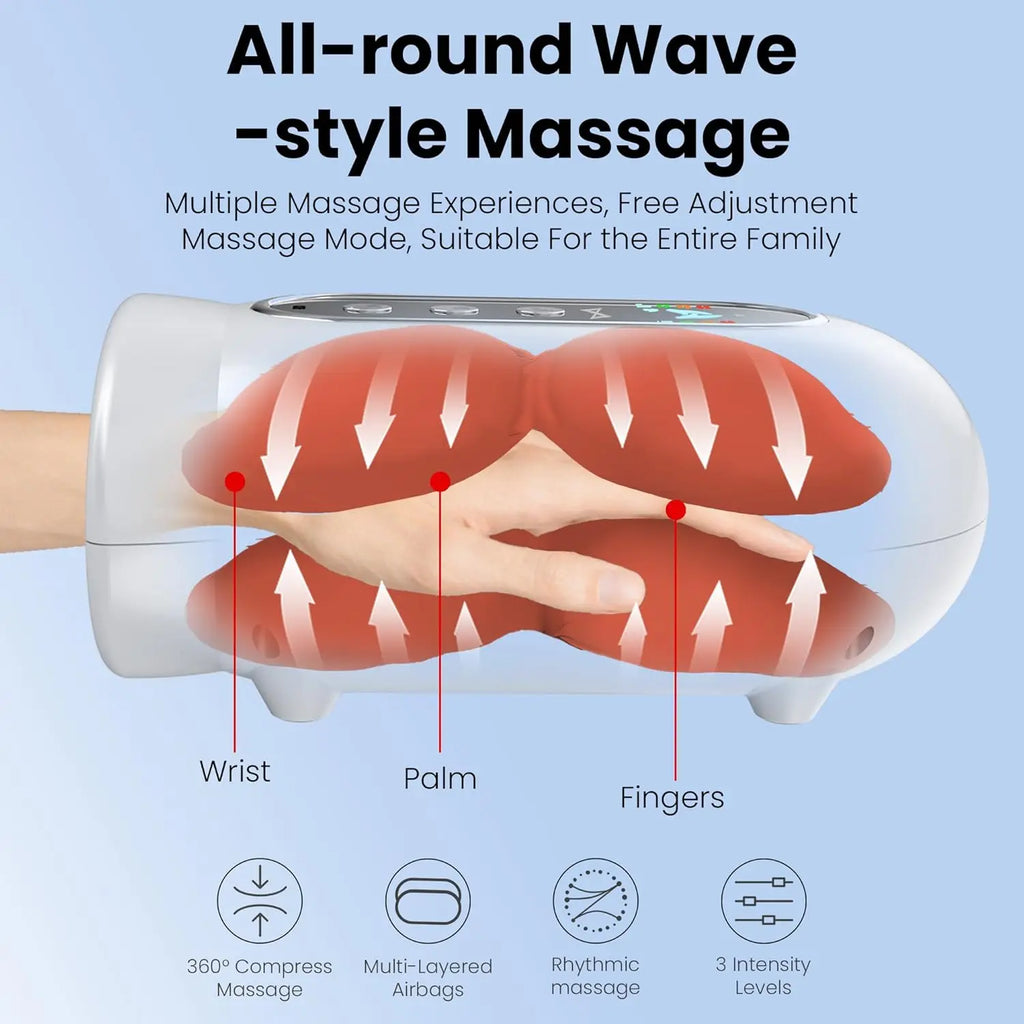 Electric Heated Hand Massager with Air Compression