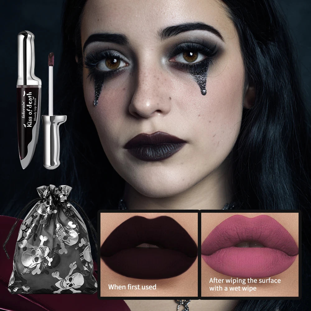Long-Lasting Bloody Lip Stain for Halloween and Gothic Makeup