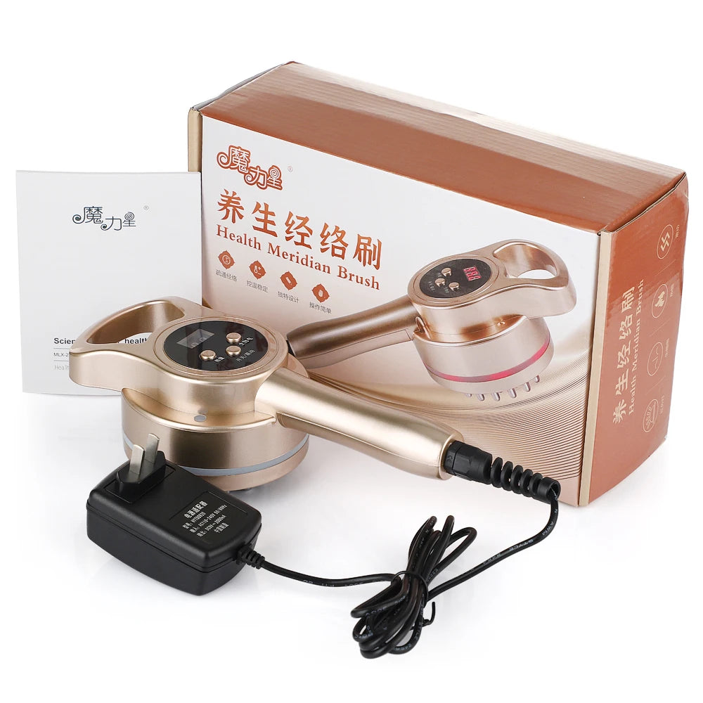 Electric Microcurrent Meridian Body Massager with Heat and Vibration