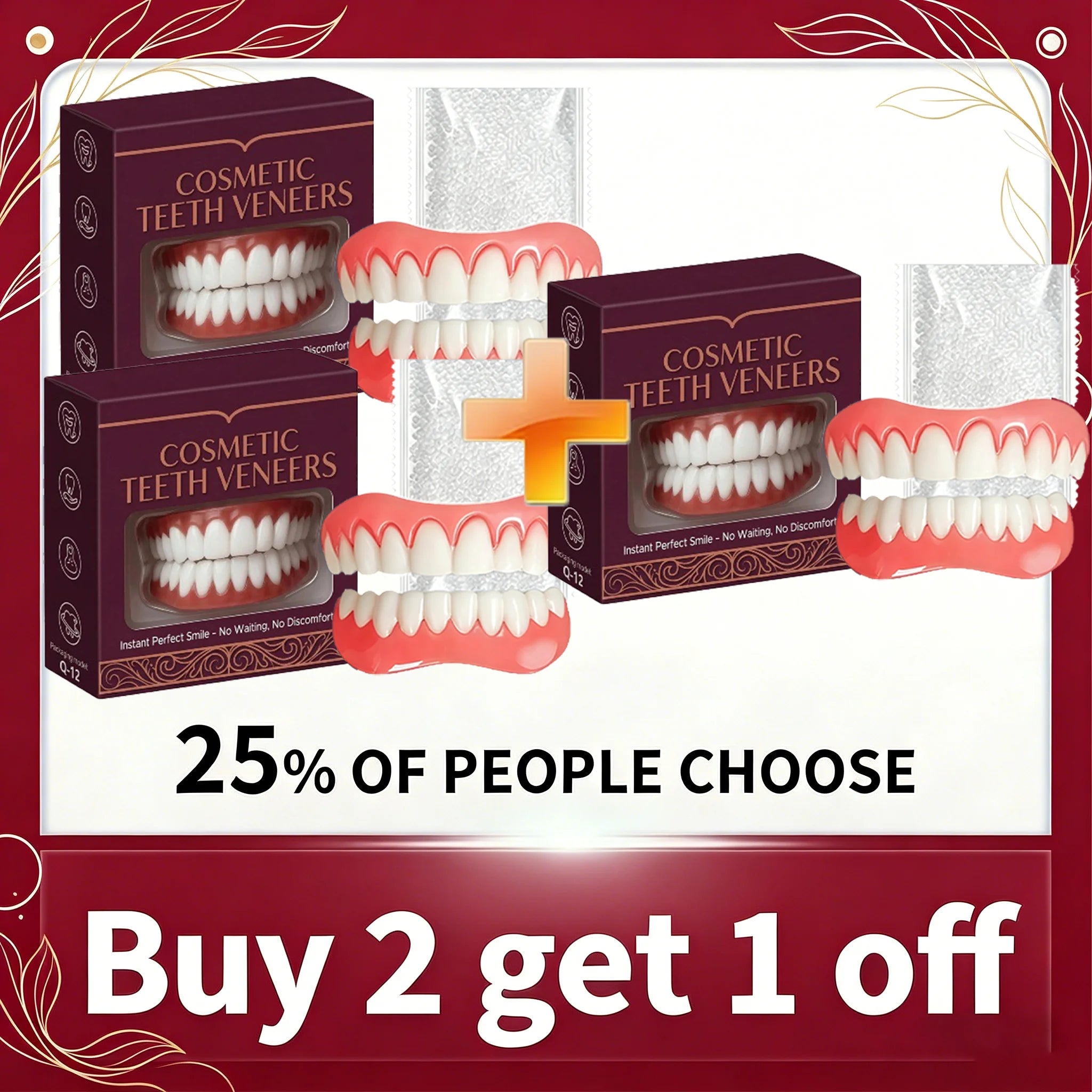 Instant Cosmetic Smile Veneers for Upper and Lower Teeth - 8
