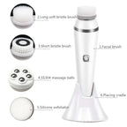 4-in-1 Electric Rotating Facial Cleansing and Massage Brush