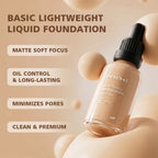 Matte Lightweight Liquid Foundation for Pore Minimizing & Oil Control