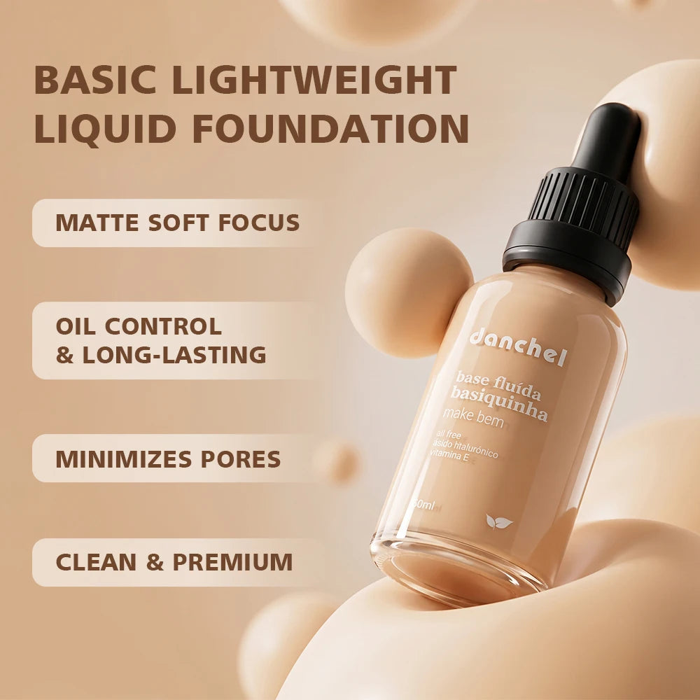 Matte Lightweight Liquid Foundation for Pore Minimizing & Oil Control