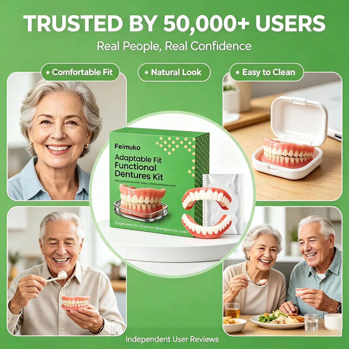 Realistic Silicone Cosmetic Dentures for Instant Smile Makeover