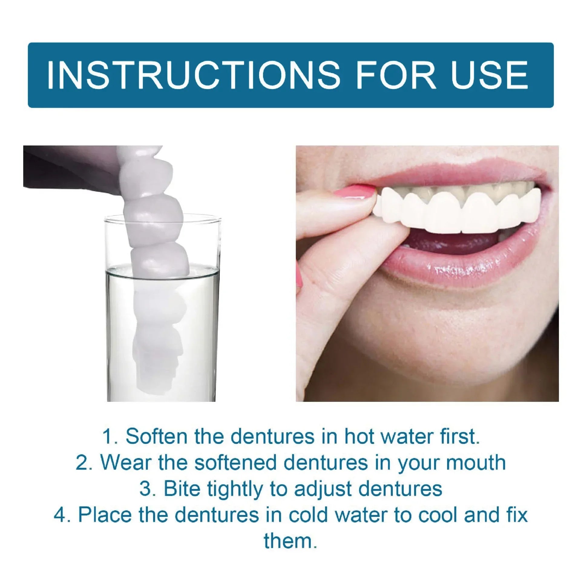 Adjustable Snap-On Dentures for Instant Smile Repair