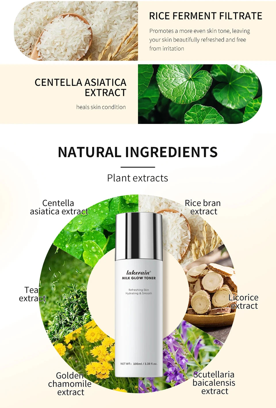 Brightening Milk Glow Face Toner for Hydrated Skin - 12