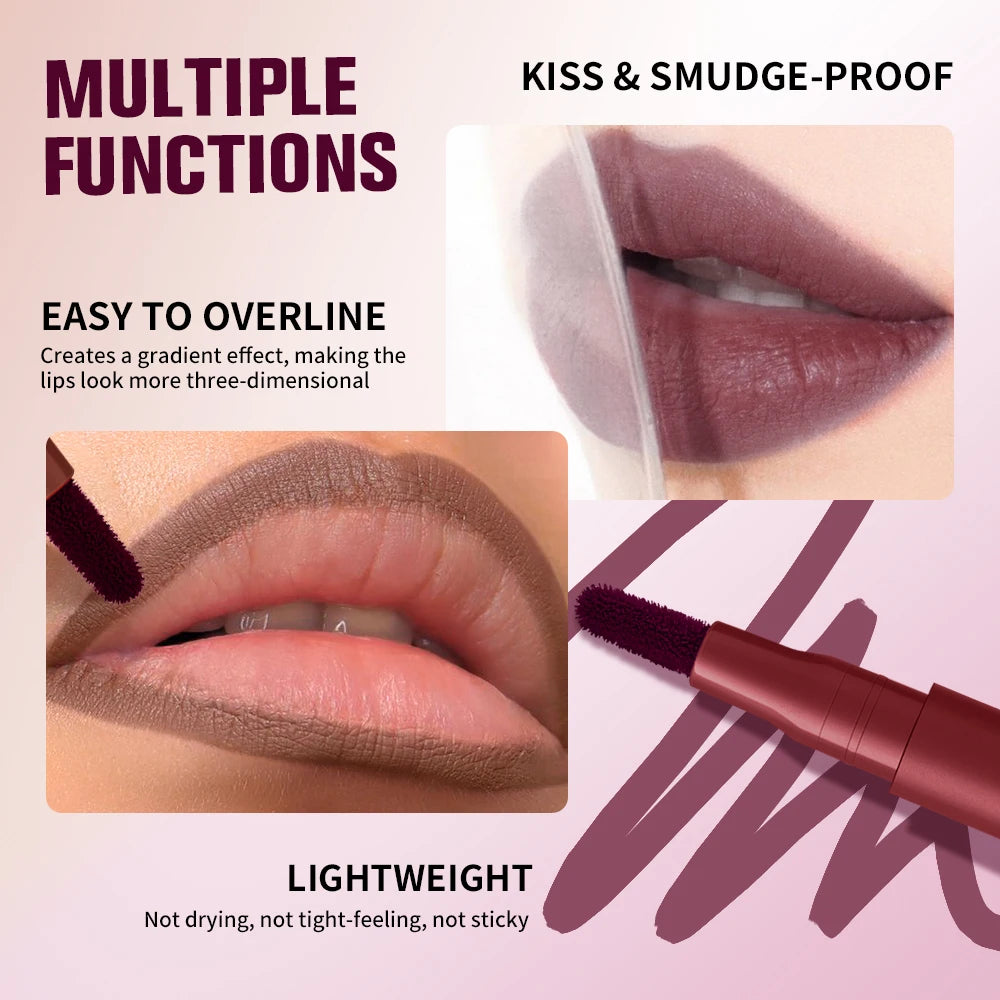 2-in-1 Dual-Sided Lip Contour Stain and Liner Pen