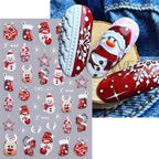 3D Christmas Cartoon Nail Art Sticker Decals