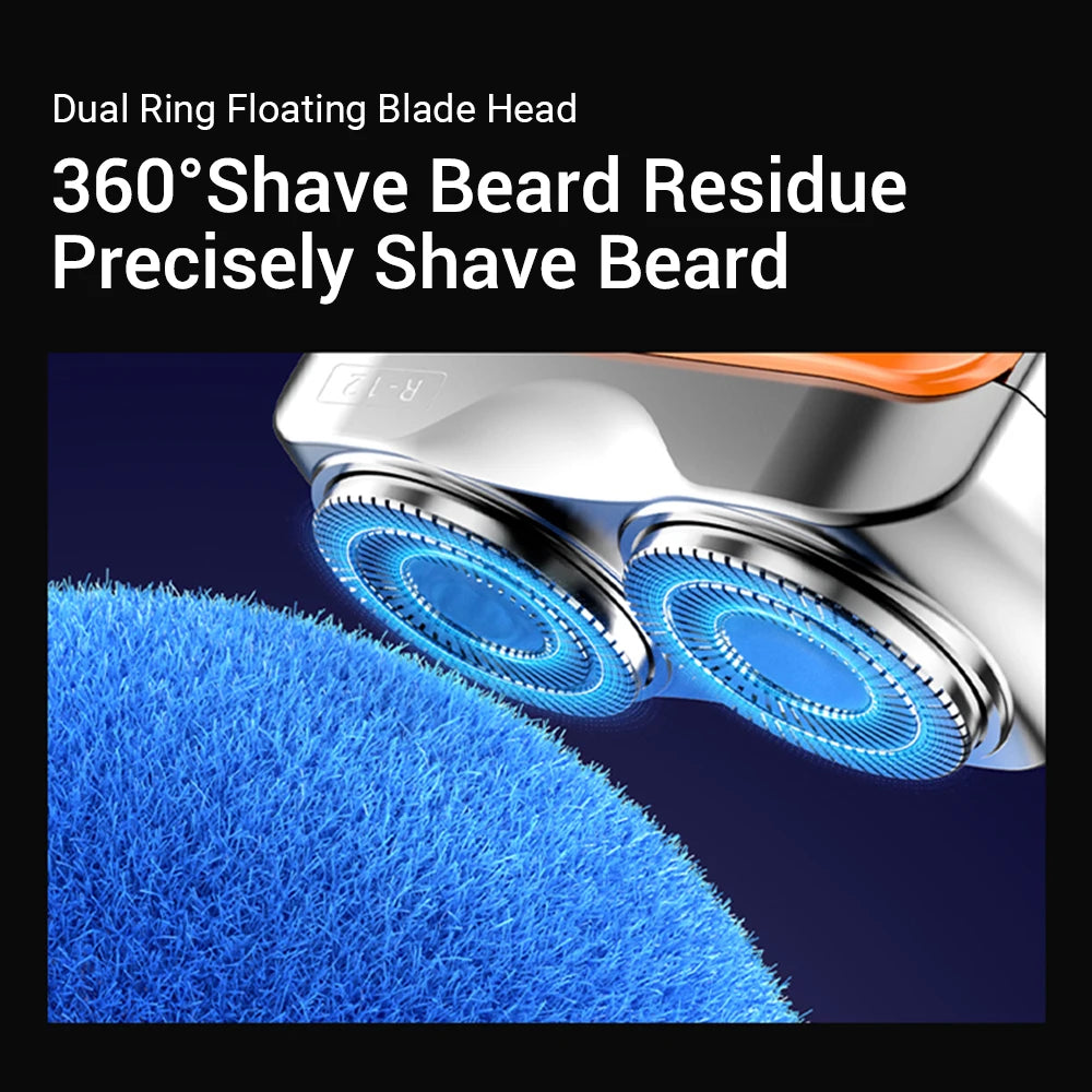 Portable Electric Dual-Head Shaver for Men with LED Display - 11