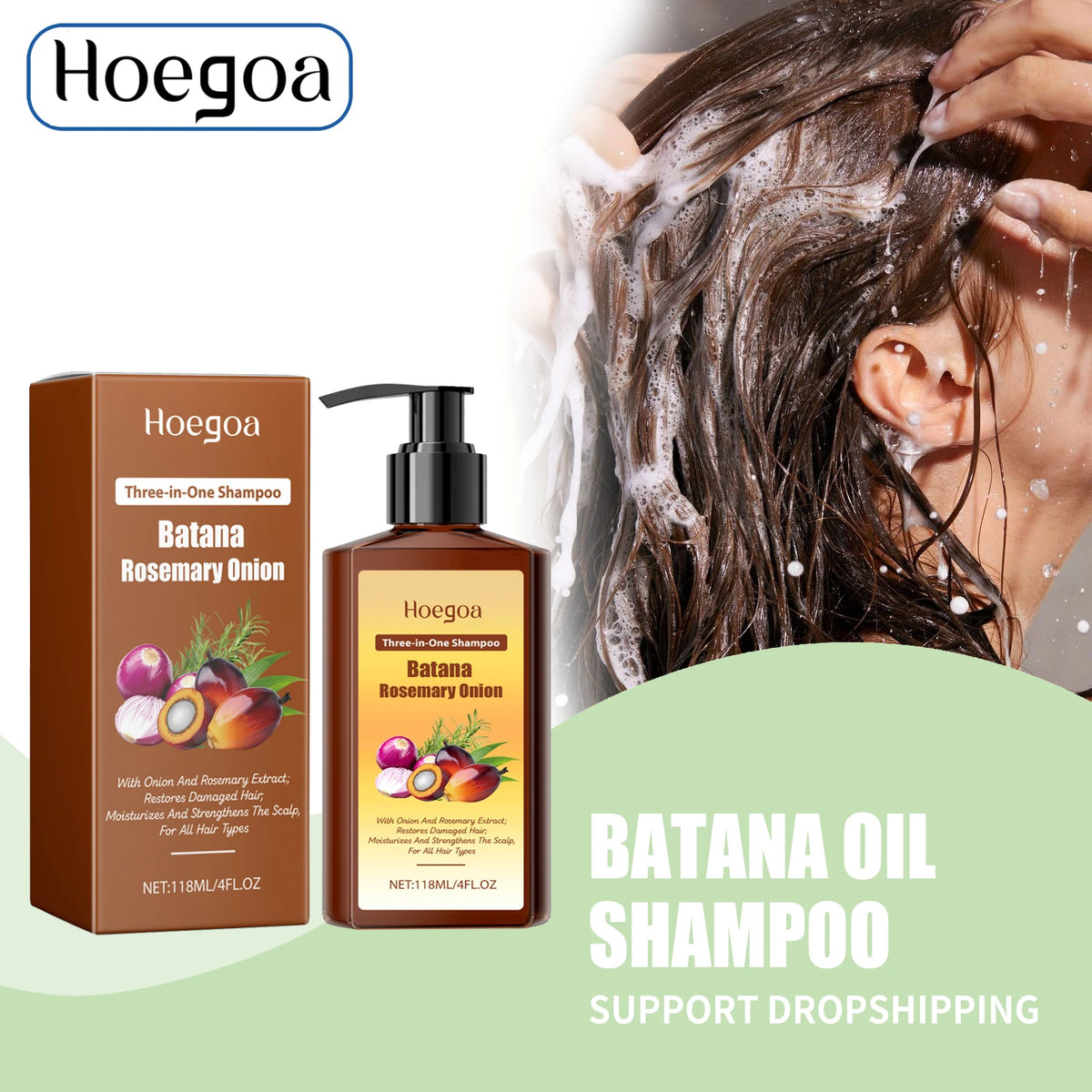 Strengthening Hair Growth Shampoo for Damaged and Frizzy Hair