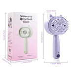 Electric Mist Spray Massage Comb for Hair Detangling and Scalp Care