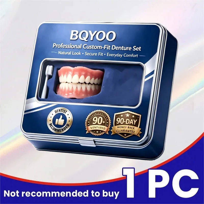 Moldable Silicone Denture Set for Instant Natural Smile