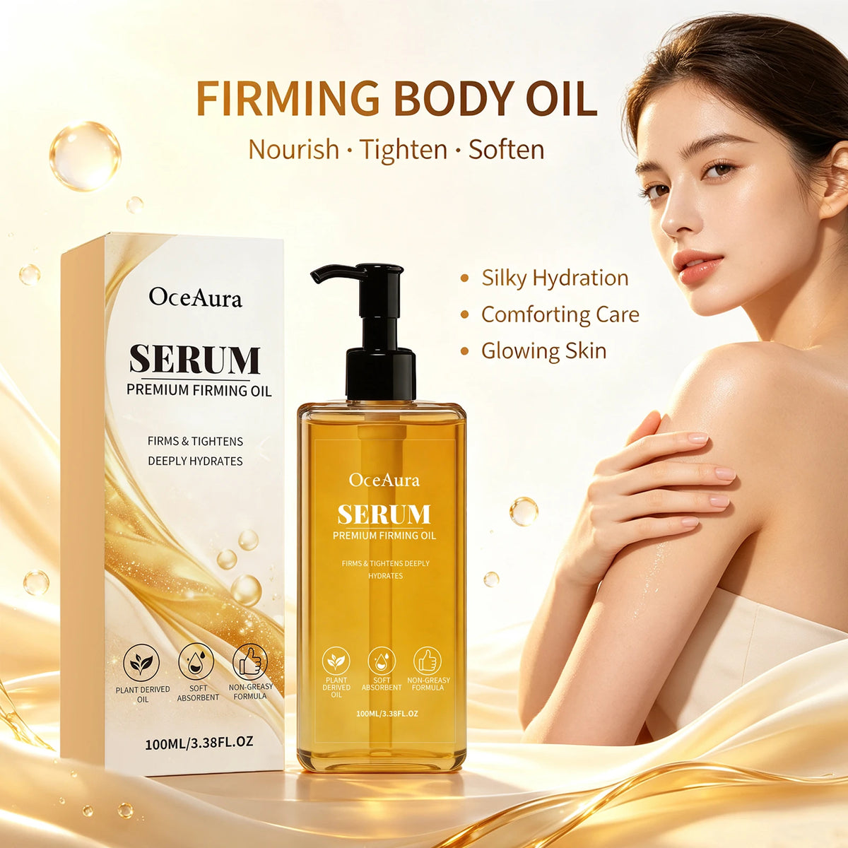Firming Body Oil for Skin Tightening and Hydration