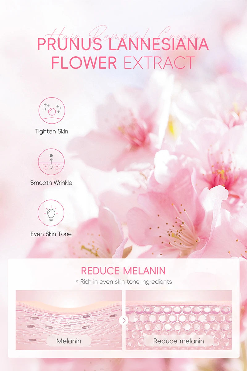 Painless Gentle Hair Removal Cream for Sensitive Skin