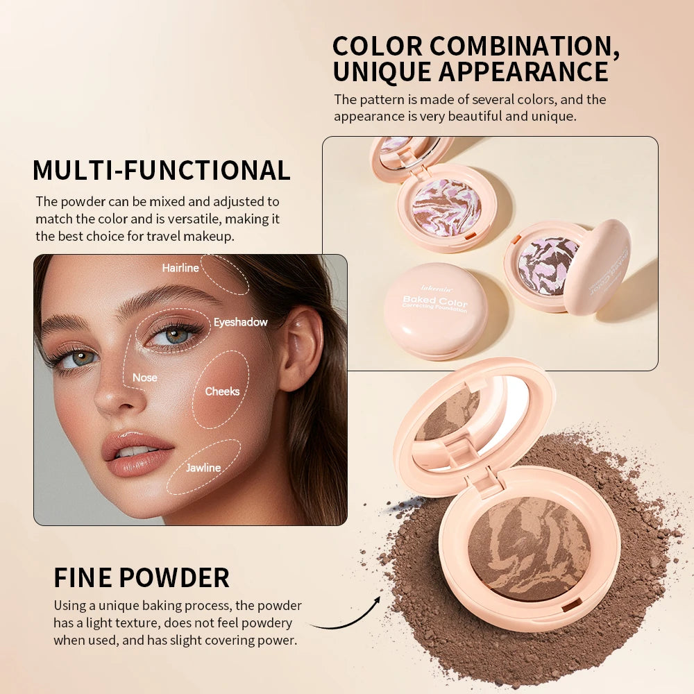 Baked Color Correcting Face Powder Foundation - 4
