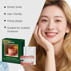 Natural Looking Cosmetic Silicone Denture Set for Upper and Lower Teeth