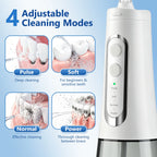 Cordless Water Dental Flosser with 4 Cleaning Modes and 300ml Tank