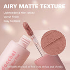Velvet Matte 2-in-1 Lip and Cheek Tint for Soft Natural Finish