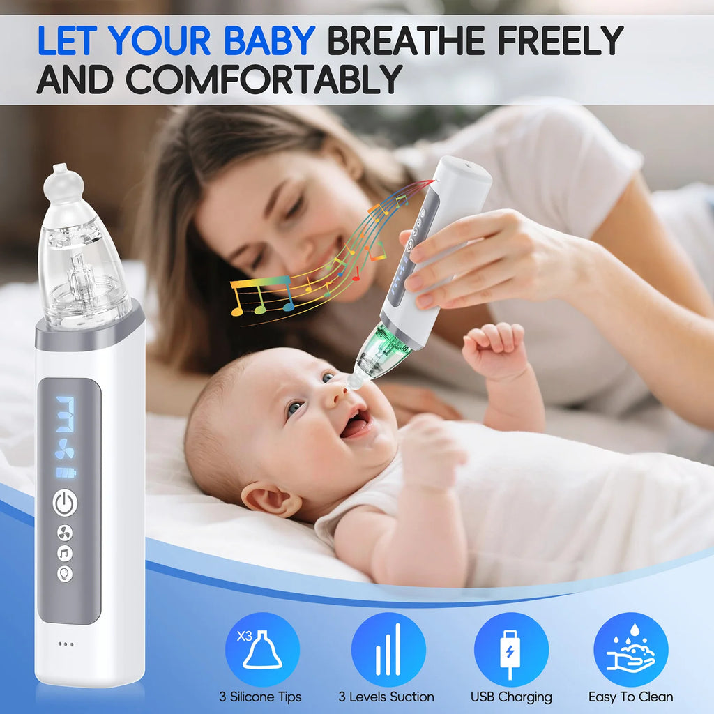 Electric Baby Nasal Aspirator with Music and 3 Suction Levels