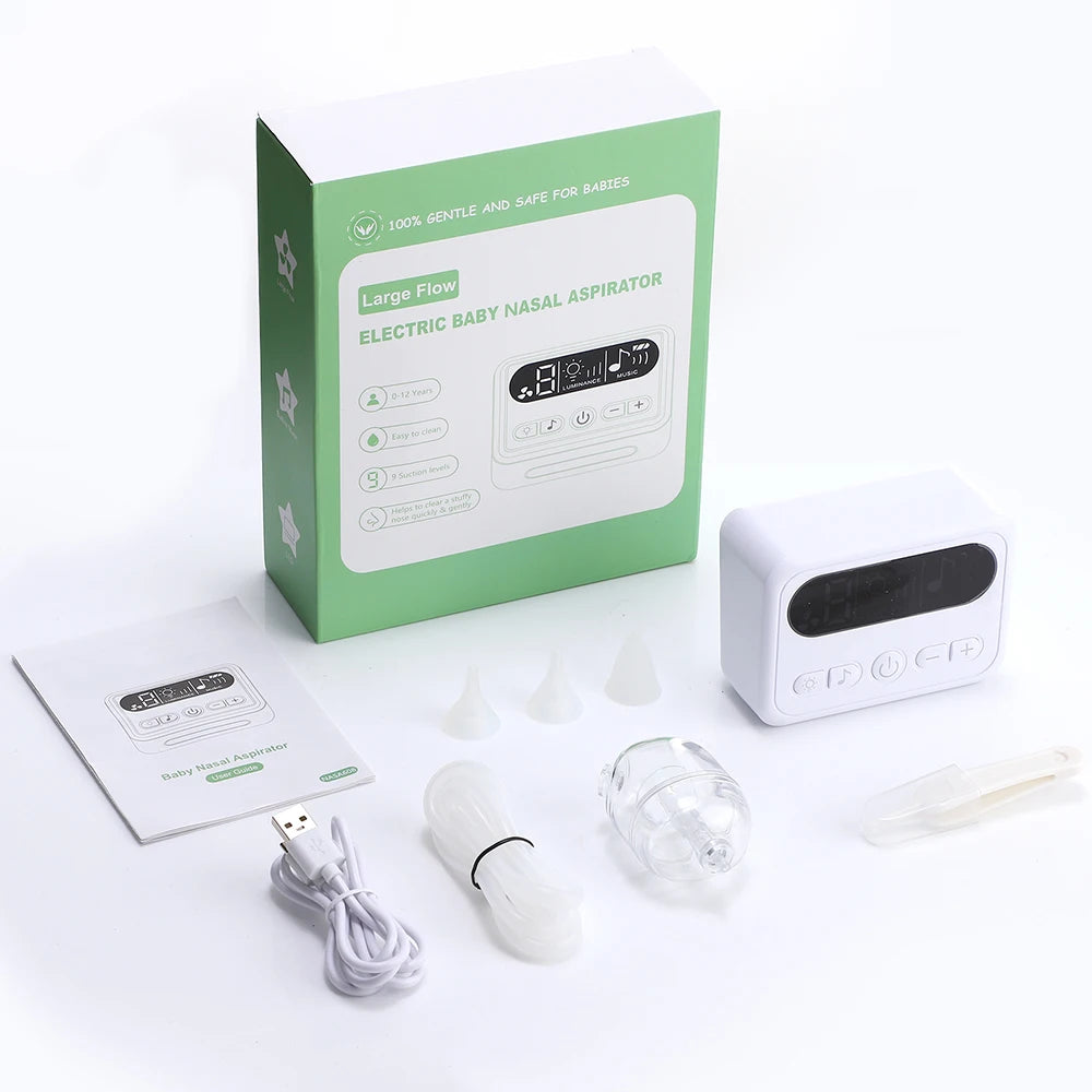 Electric Baby Nasal Aspirator with Music and Adjustable Suction - 9