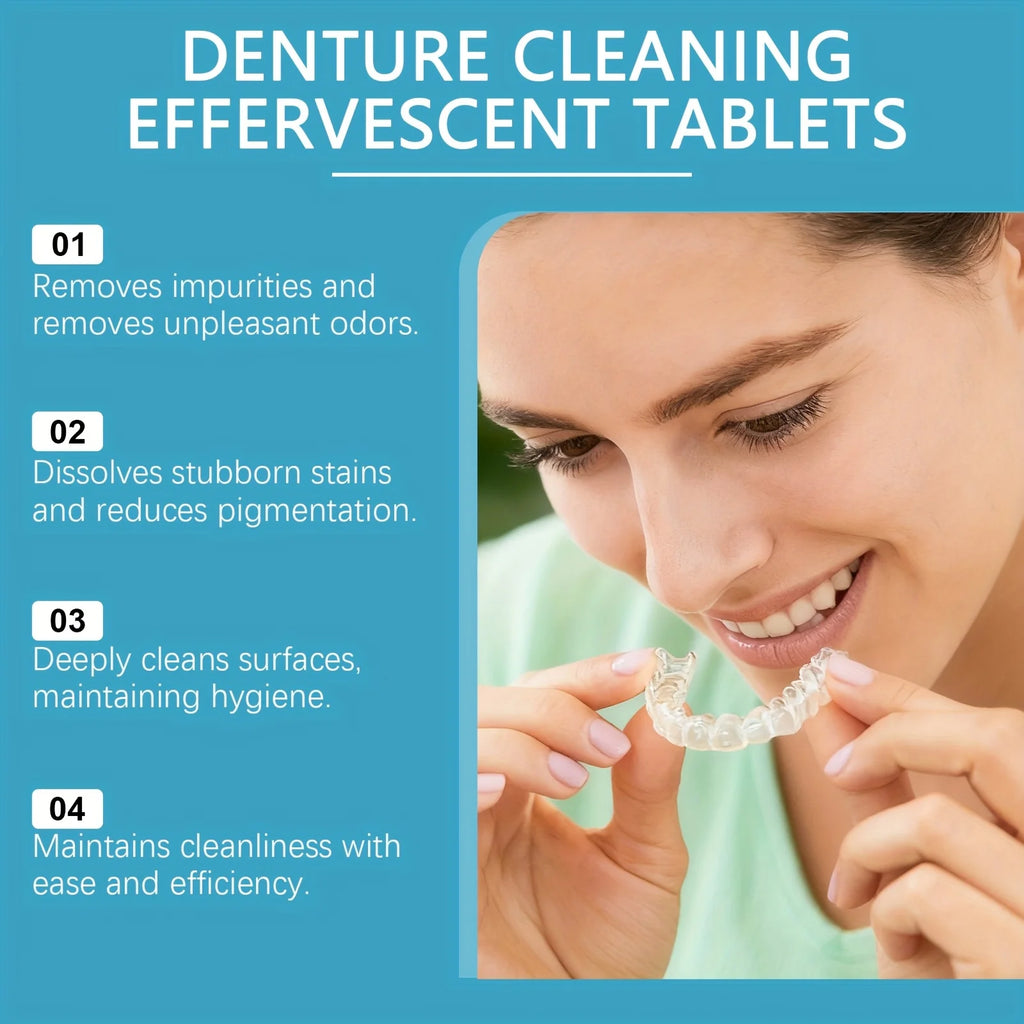 Effervescent Denture Cleaning Tablets - 12 Piece Deep Clean Kit