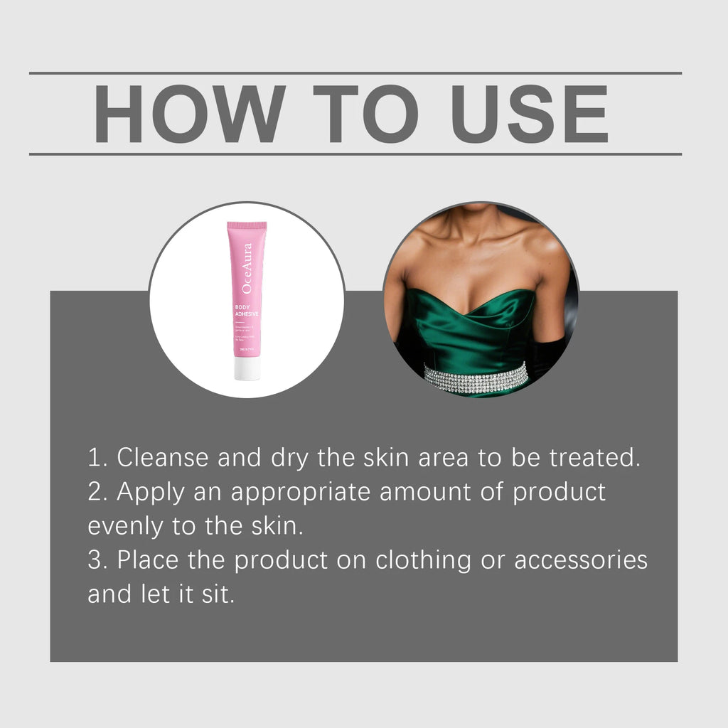 Sweatproof Body Adhesive for Clothing and Fabric