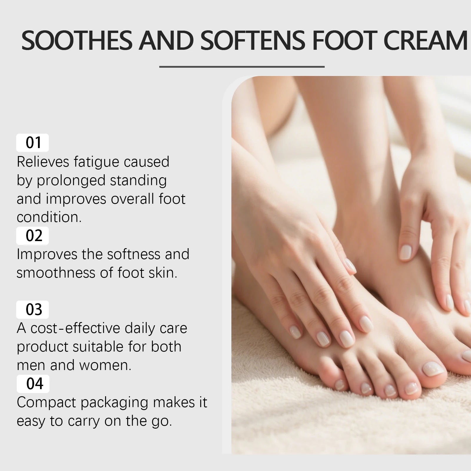 Tea Tree Oil Moisturizing Foot Cream for Cracked Heels - 10