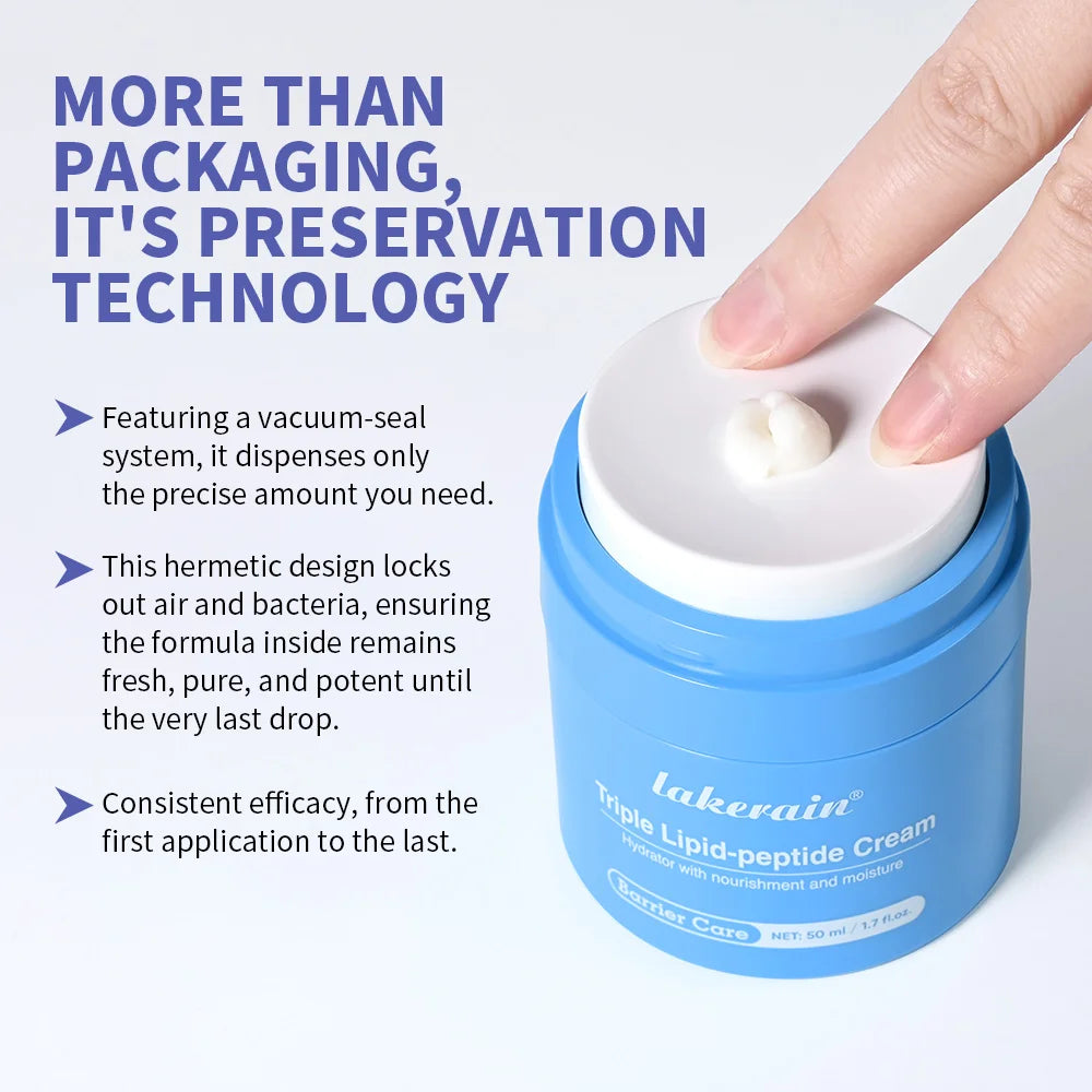 Triple Lipid Peptide Moisturizing Face Cream for Dry Skin