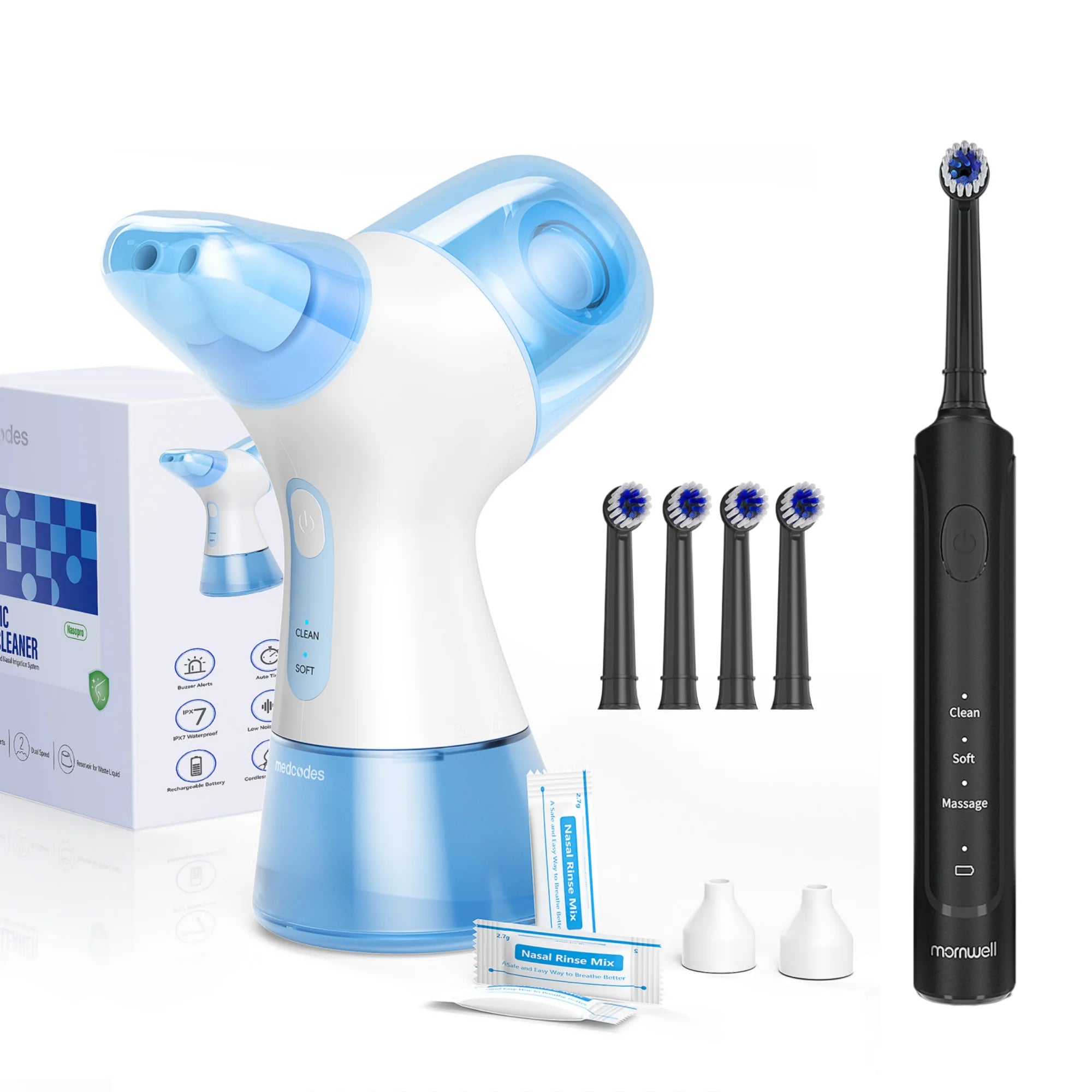 Electric Nasal Irrigator and Sonic Toothbrush Care Kit - 26