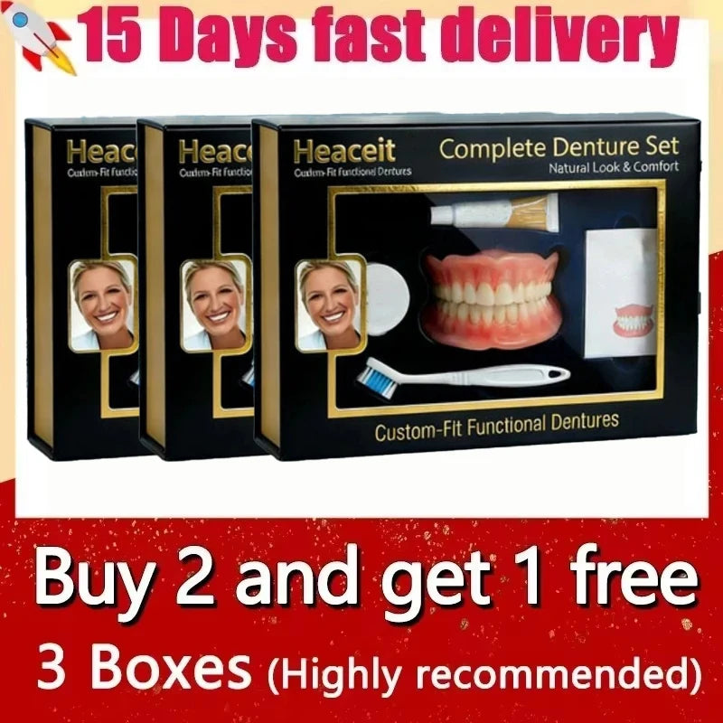 Comfort Fit Natural-Look Denture Set - 9