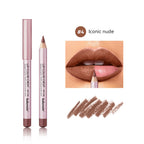 Waterproof Matte Lip Liner Pencil Set for Defined Lips