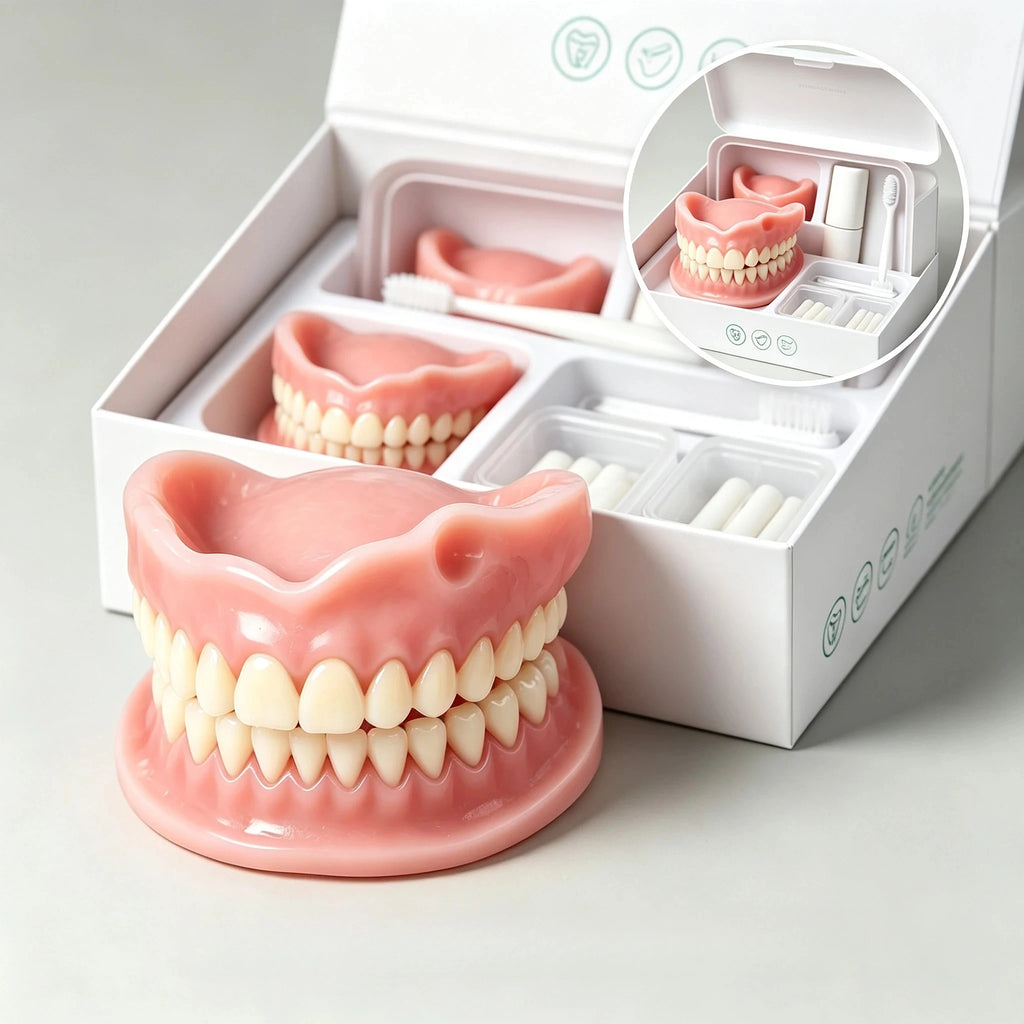 Comfort Fit Silicone Dentures Upper and Lower Set