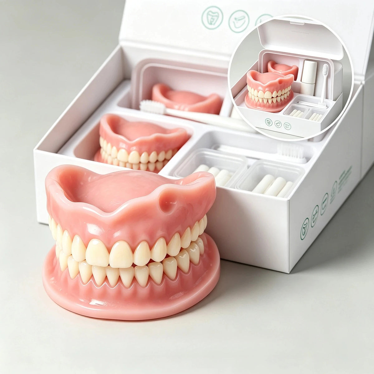 Comfort Fit Silicone Dentures Upper and Lower Set